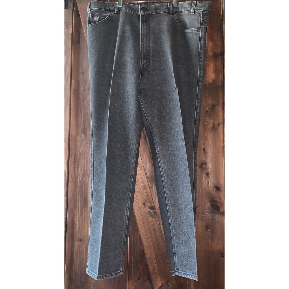 Vtg Levis Silver Medal Mens Straight Leg Stretch Jeans Faded‎ Black Sz 42x30 USA
